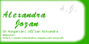 alexandra jozan business card